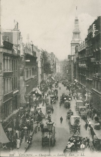 Cheapside Blick nach Osten, London von English Photographer